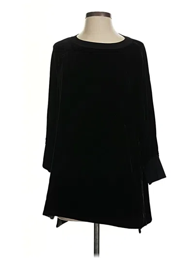 Pre-owned Lafayette 148 3/4 Sleeve Blouse In Black