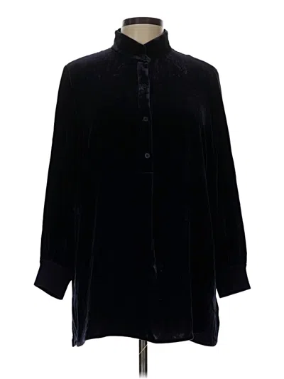 Pre-owned Lafayette 148 3/4 Sleeve Blouse In Black