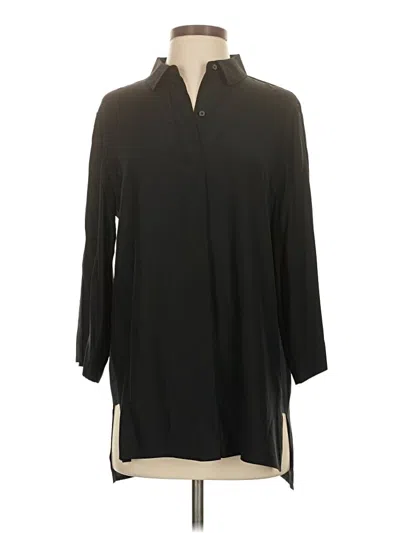 Pre-owned Lafayette 148 3/4 Sleeve Blouse In Black