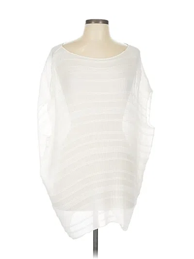 Pre-owned Lafayette 148 3/4 Sleeve Blouse In White