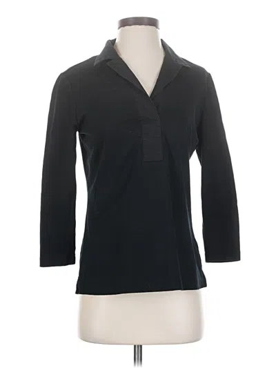 Pre-owned Lafayette 148 3/4 Sleeve T-shirt In Black