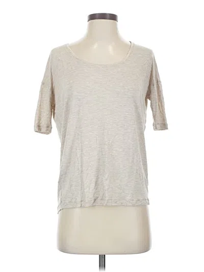 Pre-owned Lafayette 148 3/4 Sleeve T-shirt In Gray