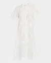 Lafayette 148 A-line Fil Coupe Jacquard Midi Dress In White
