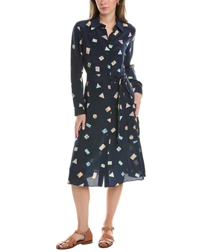 LAFAYETTE 148 A-LINE SILK SHIRTDRESS
