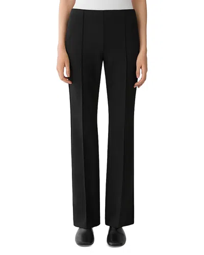 Lafayette 148 Acclaimed Stretch Gramercy Flared Slim Pants In Black