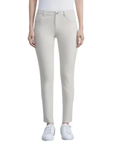 Lafayette 148 Acclaimed Stretch Gramercy Pants In Sand In Beige