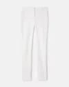 Lafayette 148 Acclaimed Stretch Manhattan Cigarette Ankle Pant In White