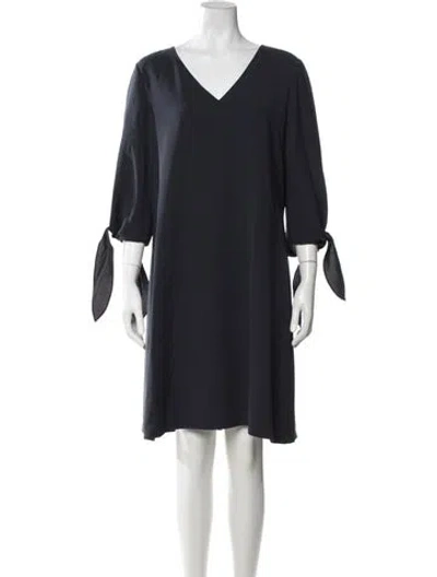 Pre-owned Lafayette 148 Acetate Mini Dress In Black