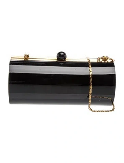 Pre-owned Lafayette 148 Acrylic Clutch In Black