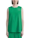 Lafayette 148 Adela Sleeveless Blouse In Green