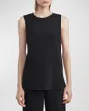 Lafayette 148 Adela Sleeveless Blouse In Black