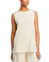 Lafayette 148 Adela Sleeveless Blouse In Pebble