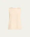 Lafayette 148 Adela Sleeveless Blouse In Pebble