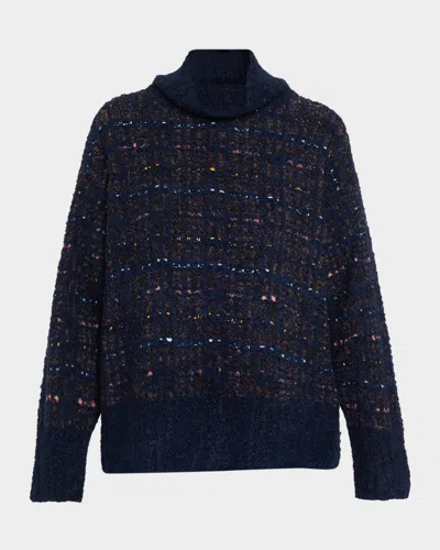 Lafayette 148 Alpaca-blend Boucle Turtleneck Sweater In Multi
