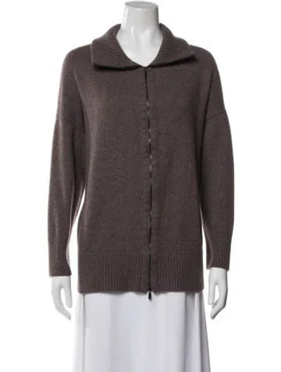 Pre-owned Lafayette 148 Alpaca Sweater In Gray
