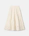 Lafayette 148 Alpaca Wool Bouclé Embroidered Knit Skirt In Neutral