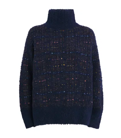 LAFAYETTE 148 ALPACA-WOOL FUNNEL-NECK SWEATER