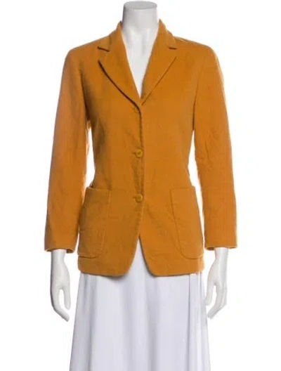 Pre-owned Lafayette 148 Angora Blazer In Brown
