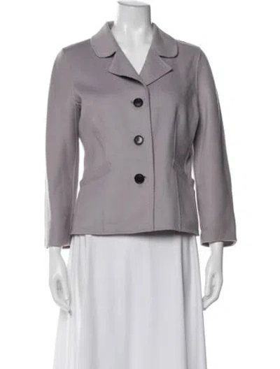 Pre-owned Lafayette 148 Angora Blazer In Purple