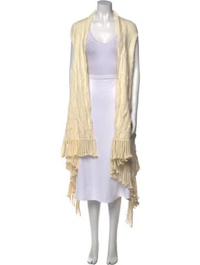 Pre-owned Lafayette 148 Angora Open Front Sweater W/ Tags In White