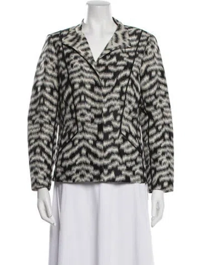 Pre-owned Lafayette 148 Animal Print Blazer