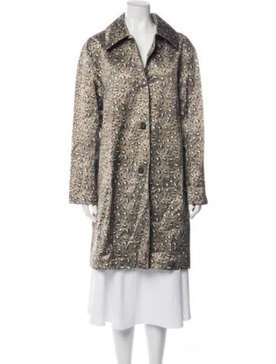 Pre-owned Lafayette 148 Animal Print Coat W/ Tags In Multicolor