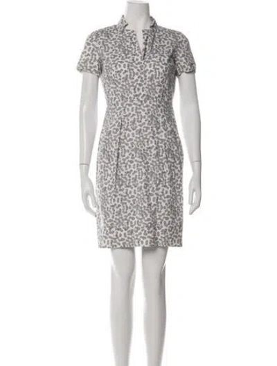 Pre-owned Lafayette 148 Animal Print Mini Dress In Multicolor