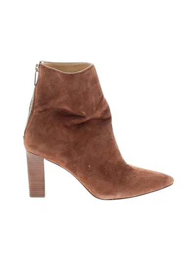 Pre-owned Lafayette 148 Ankle Boots In Brown