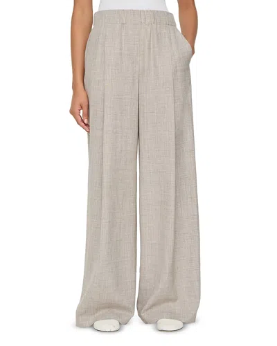 Lafayette 148 Astor Wide Leg Pleat Pants In Brown