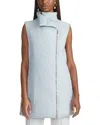 Lafayette 148 Stand-collar Down Puffer Vest In Venetian Sky
