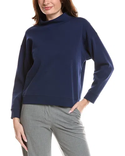 LAFAYETTE 148 BALLET STUDIO MOCK NECK WOOL-BLEND SWEATSHIRT