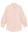 Lafayette 148 New York Balloon Sleeve Slim Blouse In Pink