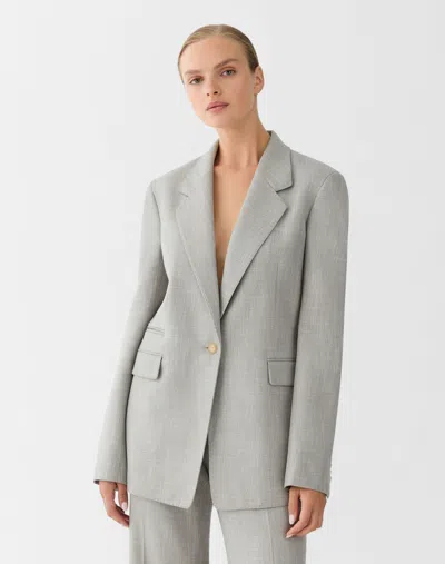 Lafayette 148 Bamboo Viscose Twill Notched Lapel Blazer In Multi