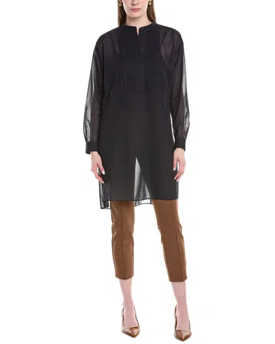 Lafayette 148 Band Collar Tunic In Black