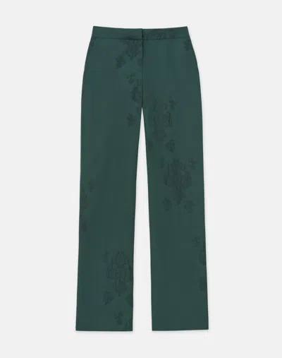 Lafayette 148 Baroque Botanical Cloquã© Gates Pant In Deep Malachite