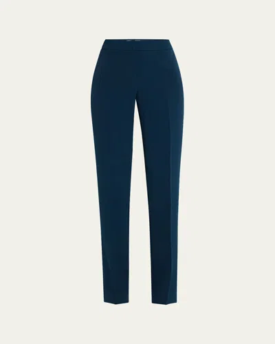 Lafayette 148 Barrow Finessecrepe Pants In Lido Blue