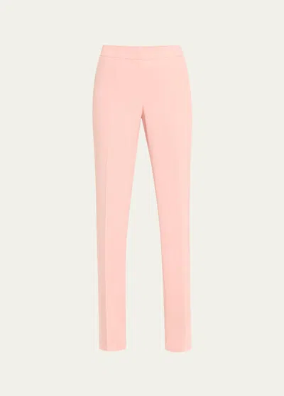 Lafayette 148 Barrow Finessecrepe Pants In Pink Dusk