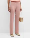 Lafayette 148 Barrow Finessecrepe Pants In Pink Dusk