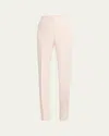 Lafayette 148 Barrow Straight-leg Wool-silk Pants In Pearl