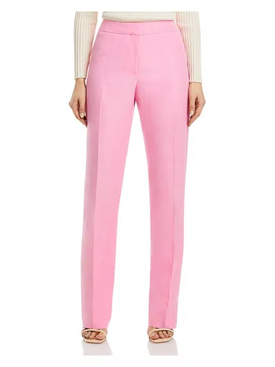 Lafayette 148 Barrow Womens Wool Trousers Dress Pants In Pink