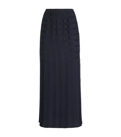 LAFAYETTE 148 BASKETWEAVE PLISSÉ MIDI SKIRT