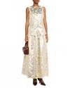 Lafayette 148 Bateau-neck Metallic Jacquard Vest In Pearl Metallic In Multi
