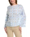 Lafayette 148 New York Bateau Neck Wool-blend Pullover In White