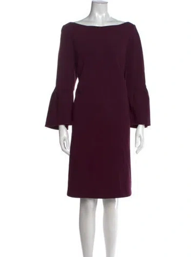 Pre-owned Lafayette 148 Bateau Neckline Knee-length Dress In Multi