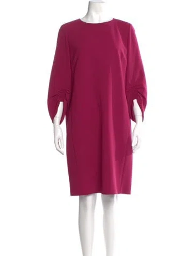 Pre-owned Lafayette 148 Bateau Neckline Knee-length Dress In Pink
