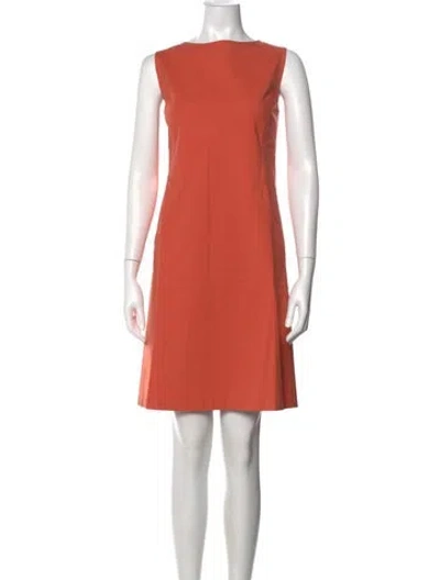 Pre-owned Lafayette 148 Bateau Neckline Knee-length Dress In Pink