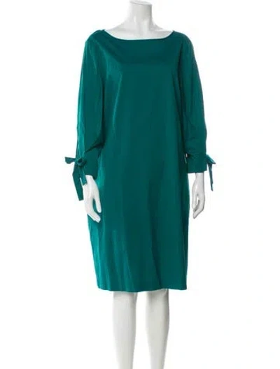 Pre-owned Lafayette 148 Bateau Neckline Knee-length Dress W/ Tags In Blue