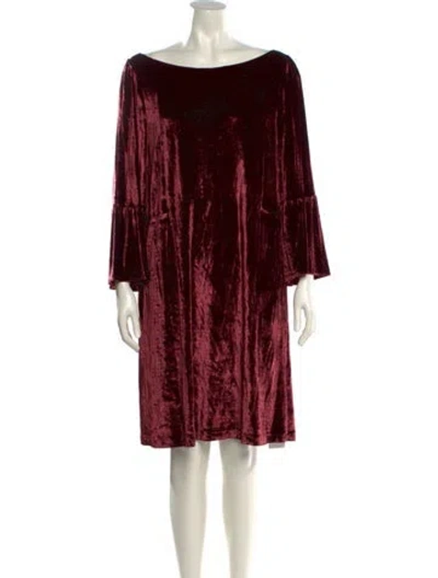 Pre-owned Lafayette 148 Bateau Neckline Mini Dress In Red