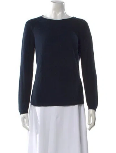 Pre-owned Lafayette 148 Bateau Neckline Sweater In Black