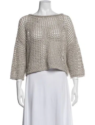 Pre-owned Lafayette 148 Bateau Neckline Sweater W/ Tags